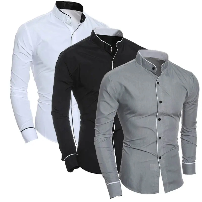 Long Sleeve Bamboo Fiber Stretch Work Shirt Men High Quality Custom Men′s Casual Formal Shirts Non Iron Business Dress Shirts