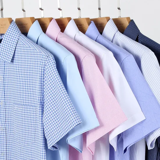 Camicie casual in cotone 100% con logo personalizzato per uomo Camicia con stampa aziendale Tinta unita Vendita all'ingrosso di alta qualità